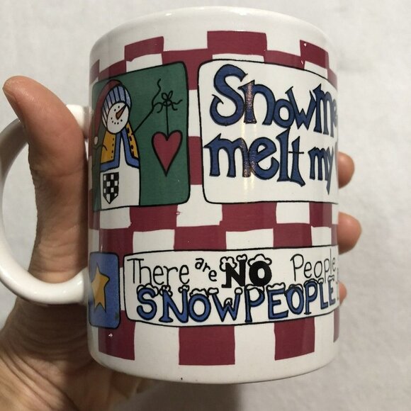 Westwater Alma Lynne Mug Snowman Snow Winter Holiday Christmas Ceramic Artist - Picture 2 of 8